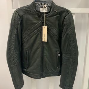 Diesel genuine 100% sheep leather jacket boys size m (10/12) black